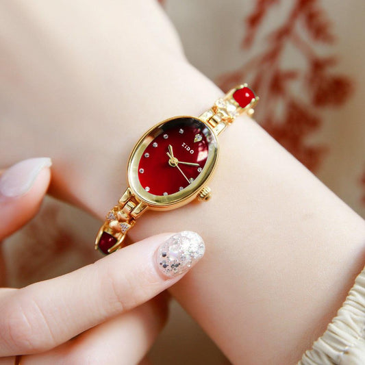Simple Fashion Temperament Entry Lux Quartz Diamond Waterproof Women's Wrist Watch - Aaryan Malik اريان مالك