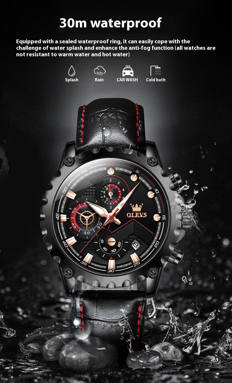 Luminous Large Dial Multifunctional Men's Watch - Aaryan Malik اريان مالك