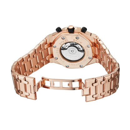 Three-eye Waterproof Multifunctional Automatic Mechanical Watch - Aaryan Malik اريان مالك