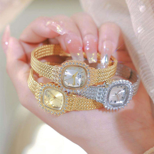 Retro Lucky Small Square Wheat Mini Watch - Aaryan Malik اريان مالك