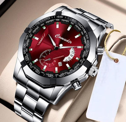 Automatic Movement Watch Men's Calendar Waterproof Luminous Non-mechanical Watch Large Dial - Aaryan Malik اريان مالك