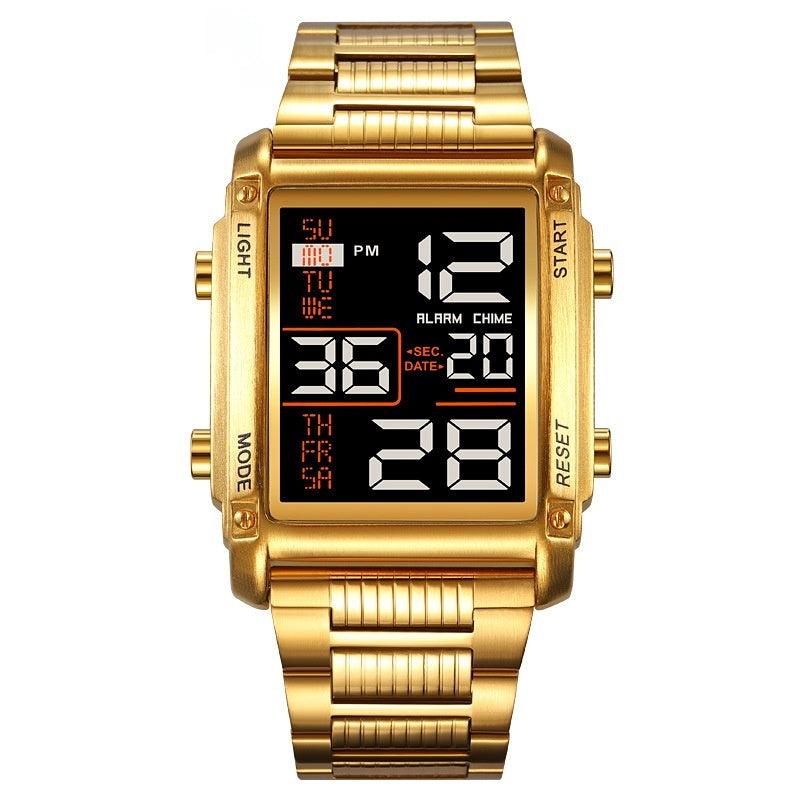 SKMEI Square Dial Fashion Practical Men's Electronic Sports Waterproof Date Display Electronic Watch - Aaryan Malik اريان مالك