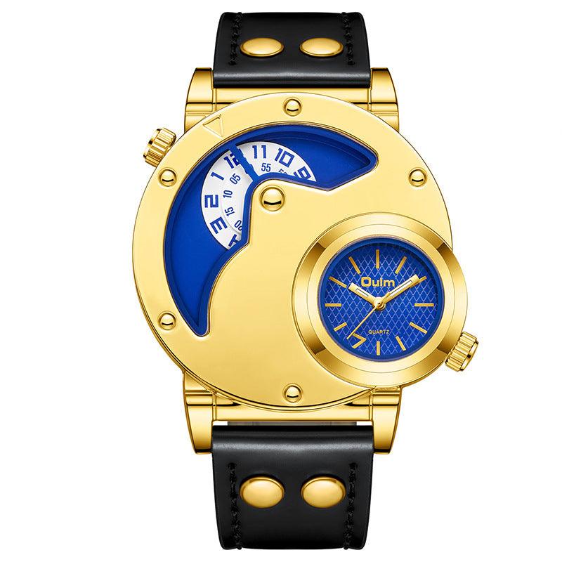 Gold Multi-functional Exaggerated Dial Watch For Men - Aaryan Malik اريان مالك