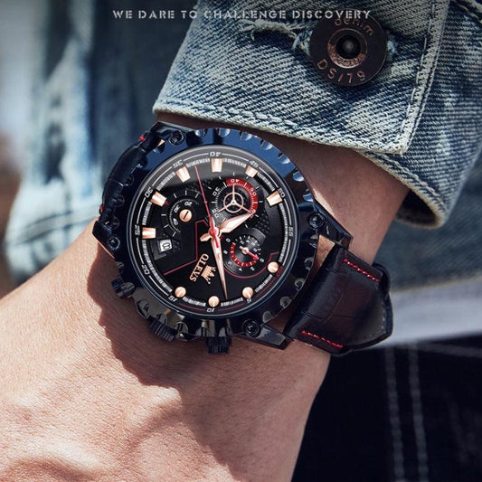 Luminous Large Dial Multifunctional Men's Watch - Aaryan Malik اريان مالك