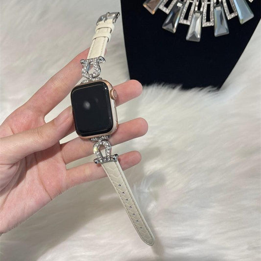Woven Metal Diamond Strap Suitable For Watch Leather Wristband - Aaryan Malik اريان مالك