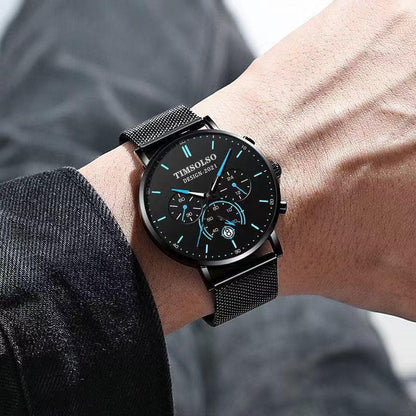 All-matching Simple And High-end Elegant Cool Ultra-thin Calendar Quartz Watch - Aaryan Malik اريان مالك