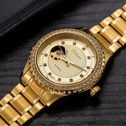 Double Hollow Mechanical Watch Diamond High-end Men - Aaryan Malik اريان مالك