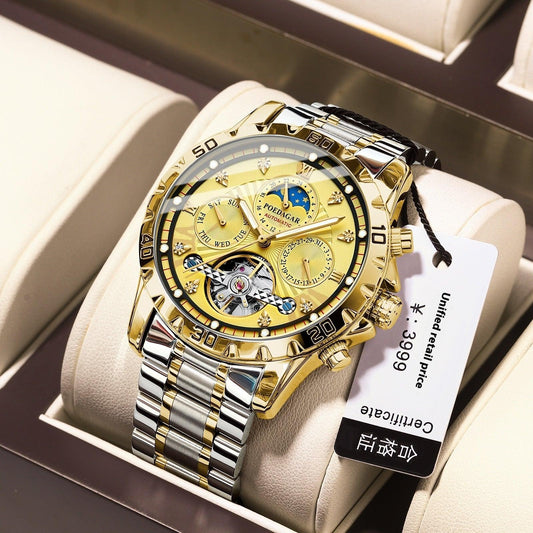 Men's Mechanical Watch Waterproof Luxury Multifunctional Men's Wrist Watch - Aaryan Malik اريان مالك