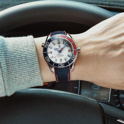 Fashion Rotatable Digital Watch Bezel Luminous Men's Mechanical Watch - Aaryan Malik اريان مالك