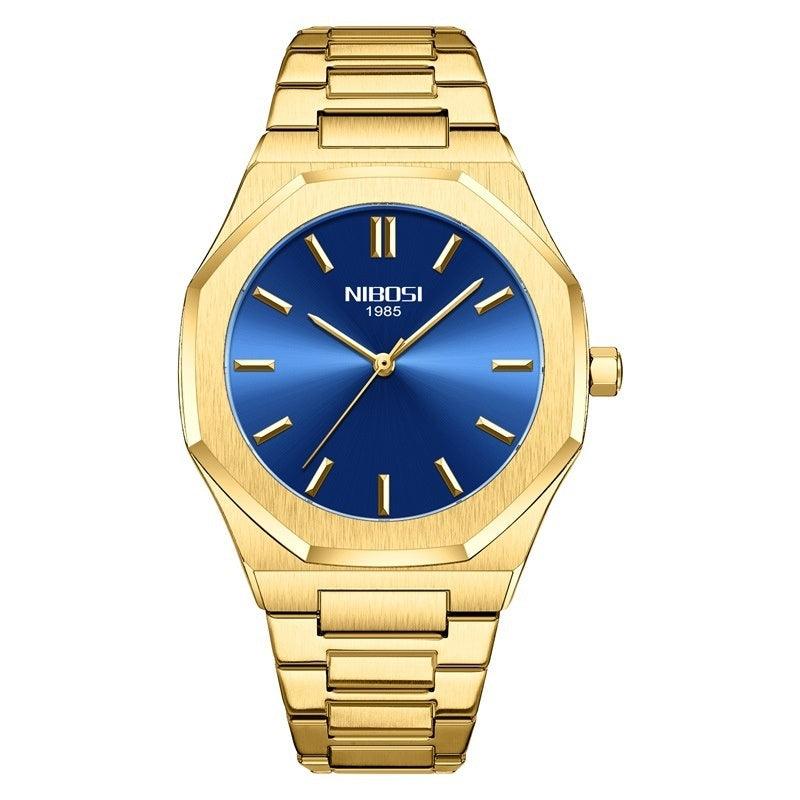 Simple Gold Men's Watch Student Quartz Watch - Aaryan Malik اريان مالك