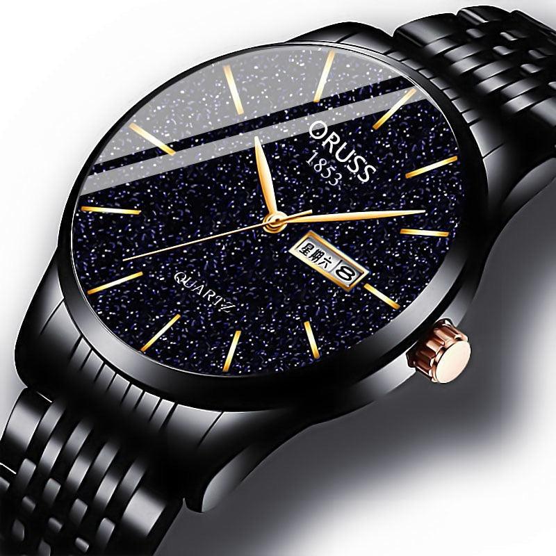 Fully Automatic Mechanical Watch Men's Calendar Pointer Fine Steel - Aaryan Malik اريان مالك