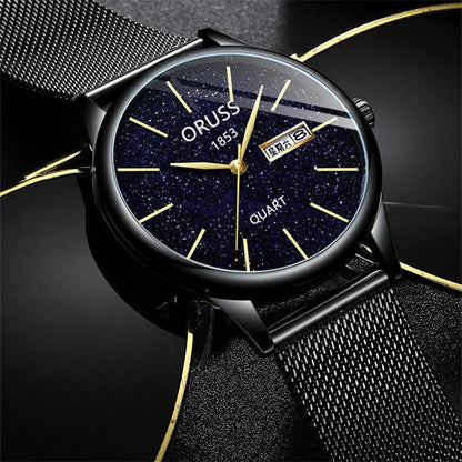 Fully Automatic Mechanical Watch Men's Calendar Pointer Fine Steel - Aaryan Malik اريان مالك