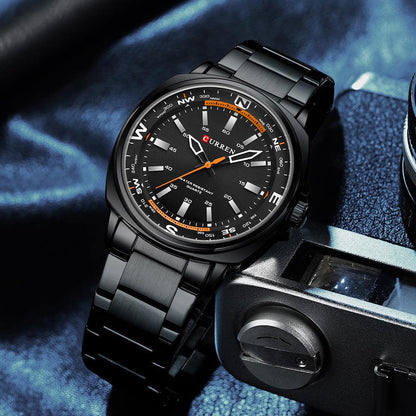 Men's Square Creative Steel Belt Quartz Watch - Aaryan Malik اريان مالك