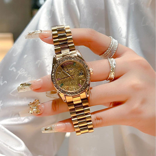 Women's Fashion Waterproof Quartz Steel Watch - Aaryan Malik اريان مالك