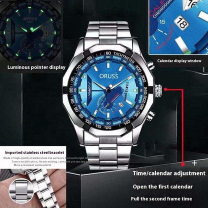 Automatic Movement Watch Men's Calendar Waterproof Luminous Watch - Aaryan Malik اريان مالك