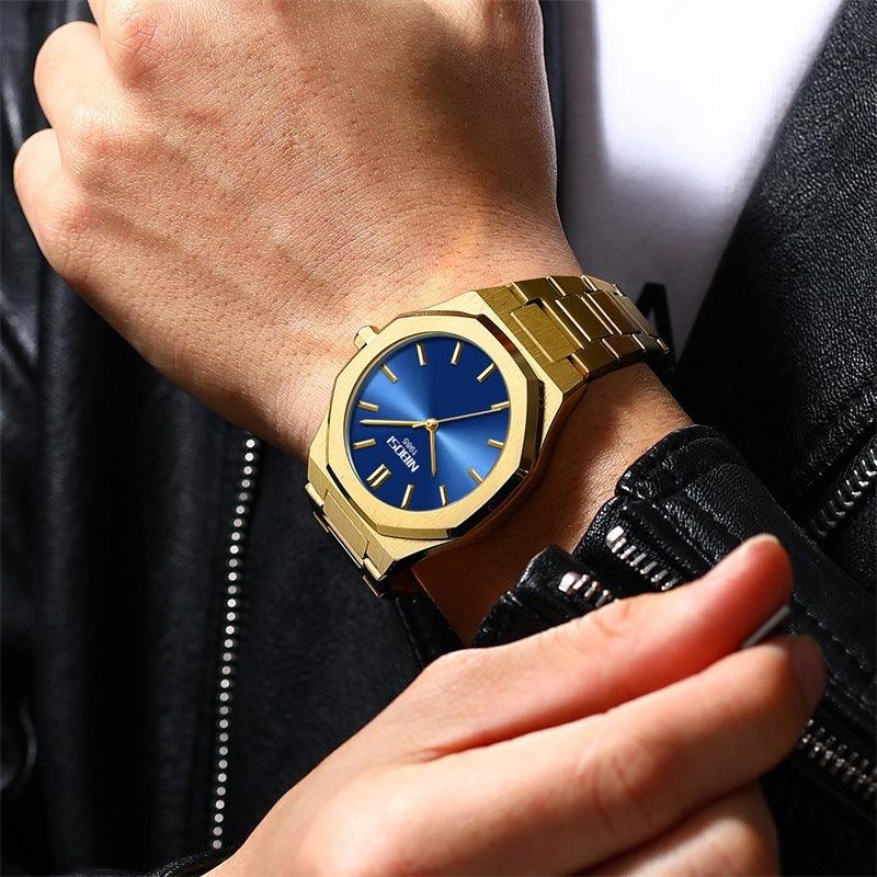 Simple Gold Men's Watch Student Quartz Watch - Aaryan Malik اريان مالك
