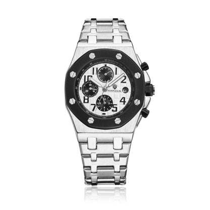 Three-eye Waterproof Multifunctional Automatic Mechanical Watch - Aaryan Malik اريان مالك