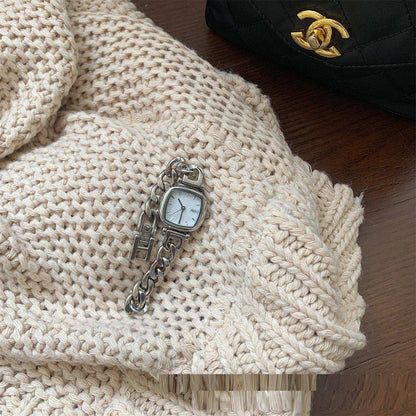 Ocean Blue Gradient Fritillary Small Sugar Cube Bracelet Women's Watch Light Luxury High Sense Ins - Aaryan Malik اريان مالك