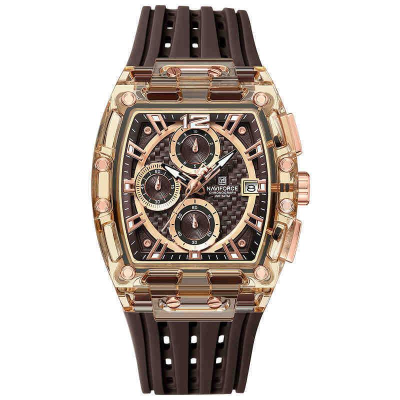 Barrel-type Transparent Shell Silicone Band Colorful Waterproof Watch - Aaryan Malik اريان مالك