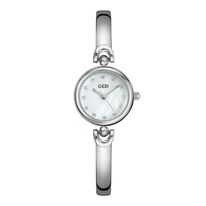 Simple Design Small Exquisite Round Dial Bangle Watch Quartz Watch - Aaryan Malik اريان مالك