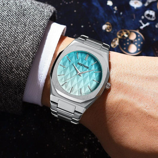 Embossed Dial Fashion Men's Watch - Aaryan Malik اريان مالك