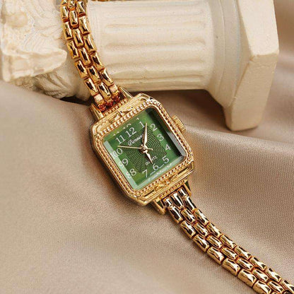 Women's Square Copper Strips Mid-ancient Watch - Aaryan Malik اريان مالك