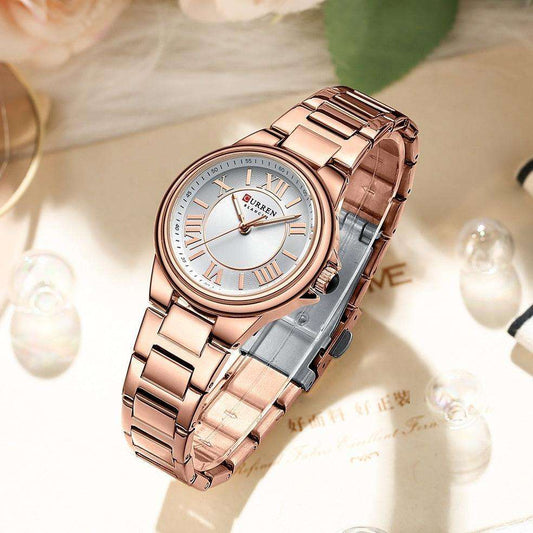Women's Fashion Clock Steel Belt Watch - Aaryan Malik اريان مالك