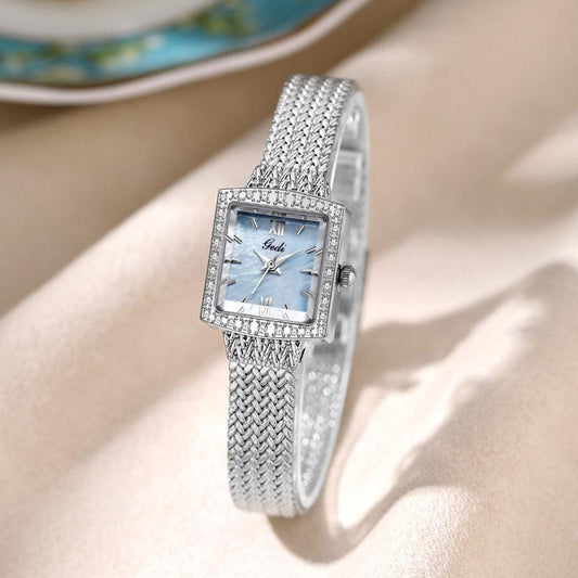 Niche Fritillary Light Luxury Square Plate Waterproof Quartz Watch - Aaryan Malik اريان مالك