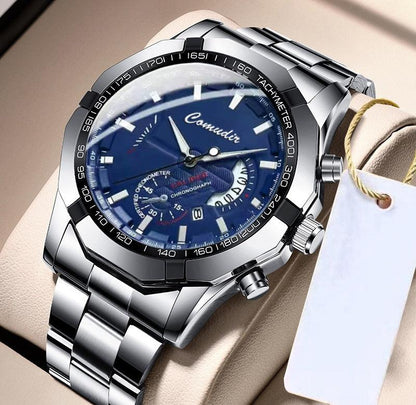 Automatic Movement Watch Men's Calendar Waterproof Luminous Non-mechanical Watch Large Dial - Aaryan Malik اريان مالك