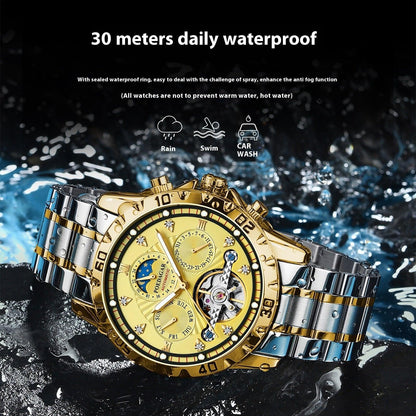 Men's Mechanical Watch Waterproof Luxury Multifunctional Men's Wrist Watch - Aaryan Malik اريان مالك