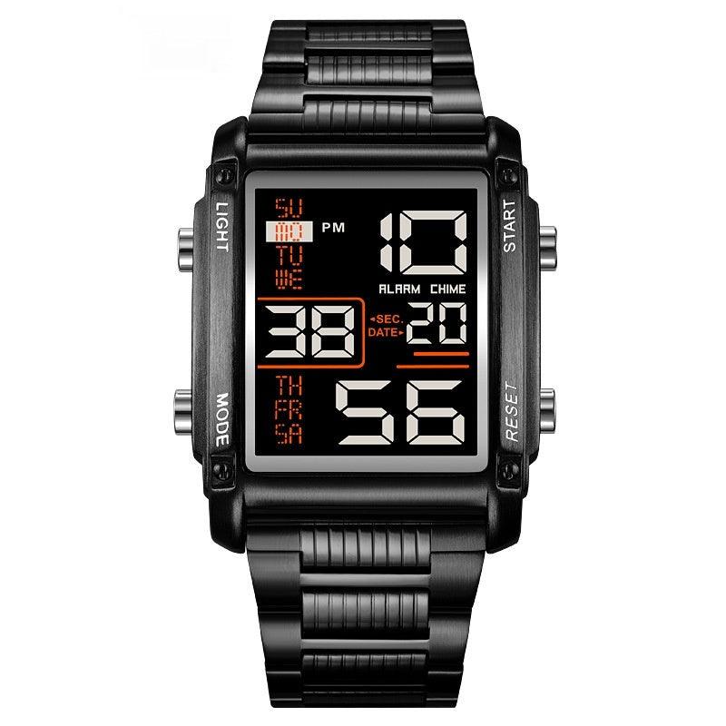 SKMEI Square Dial Fashion Practical Men's Electronic Sports Waterproof Date Display Electronic Watch - Aaryan Malik اريان مالك