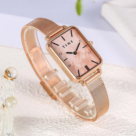 High-Grade Square Ins Style Student Steel Belt Watch Simple Temperament Quartz - Aaryan Malik اريان مالك