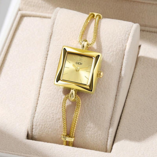 High-grade Simple Small Square Plate Alloy Bracelet Watch Antique Style - Aaryan Malik اريان مالك
