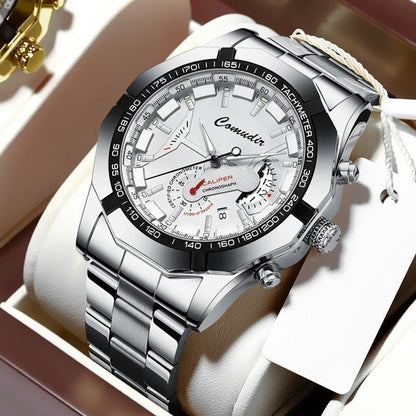 Automatic Movement Watch Men's Calendar Waterproof Luminous Non-mechanical Watch Large Dial - Aaryan Malik اريان مالك