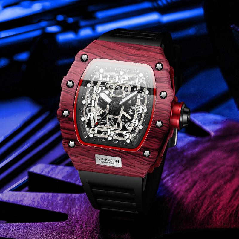 Male Creative Versatile Wine Barrel Shaped Quartz Watch - Aaryan Malik اريان مالك
